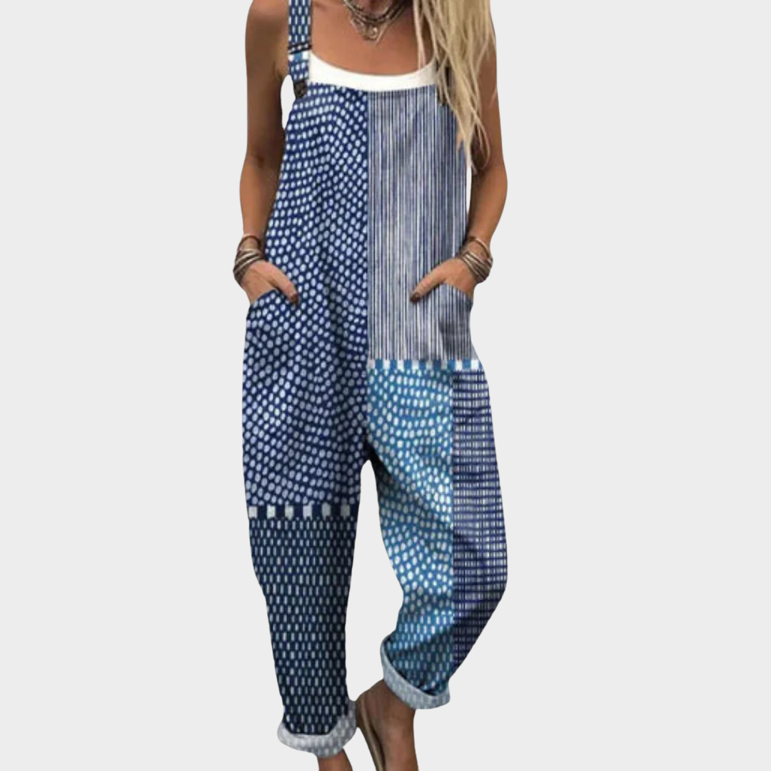 Peto boho azul con patchwork