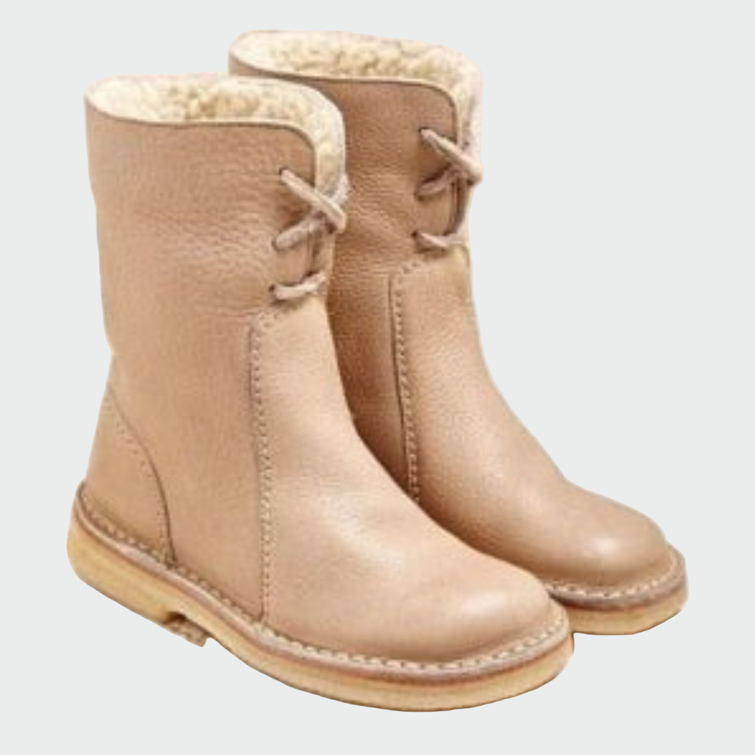 Botas de piel impermeables para hombre con forro de lana