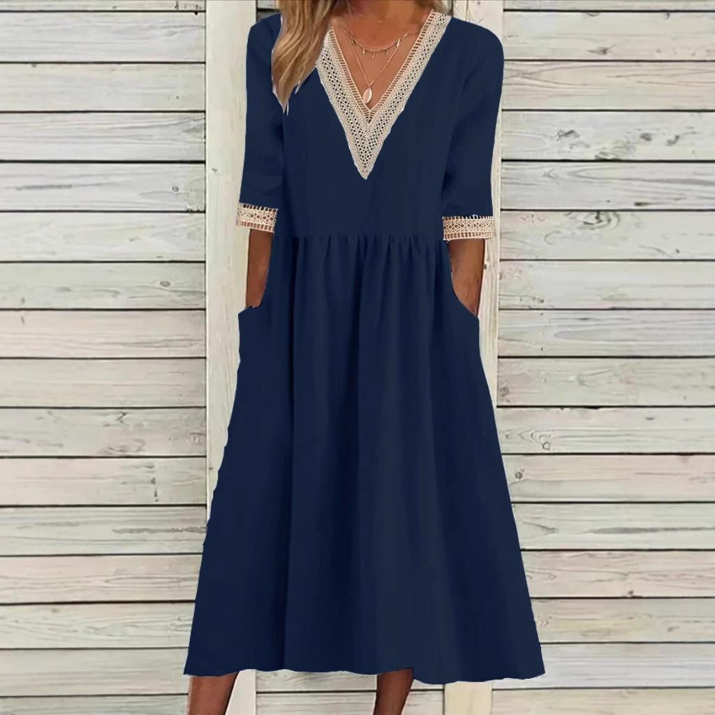 LIVIA | VESTIDO DE ENCAJE LARGO MIDI
