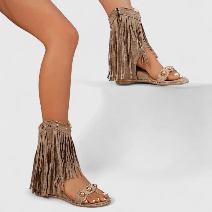 Eira - Sandalias Chic con Flecos